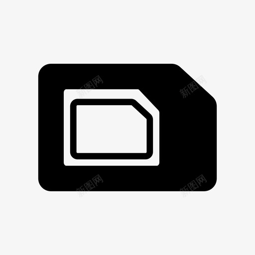 sim卡芯片手机图标svg_新图网 https://ixintu.com sim 字形 手机 技术 芯片 轮廓