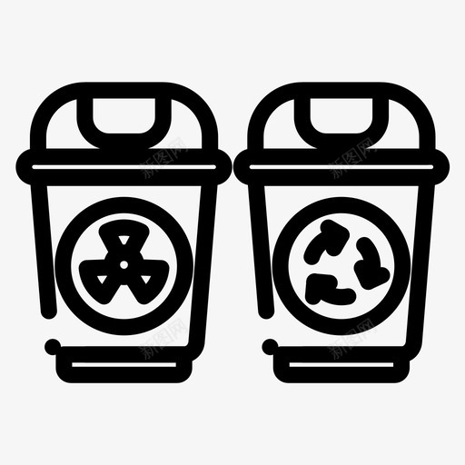 垃圾桶绿色垃圾桶图标svg_新图网 https://ixintu.com 垃圾桶 绿色