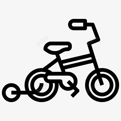 儿童自行车旅行图标svg_新图网 https://ixintu.com 儿童 旅行 自行车 车辆 轮廓 骑乘
