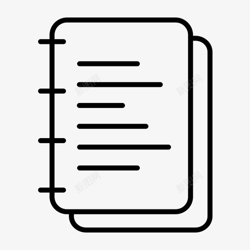 笔记簿内容创建图标svg_新图网 https://ixintu.com 内容 创建 文档 杂项 格式 笔记簿 组织
