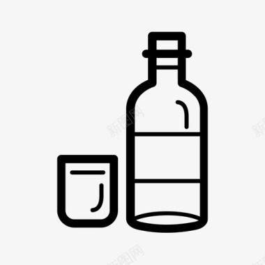 水瓶饮用水白酒图标图标