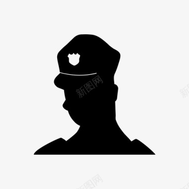 警察阿凡达警卫图标图标