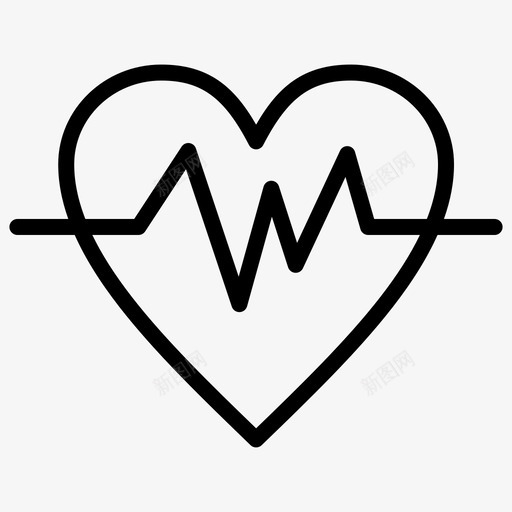 心脏运动粗体线条集33图标svg_新图网 https://ixintu.com 心脏 粗体 线条 运动