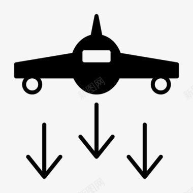 着陆飞机飞机机场图标图标