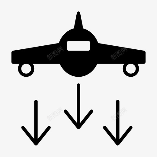 着陆飞机飞机机场图标svg_新图网 https://ixintu.com 到达 大纲 机场 着陆 野餐 飞机
