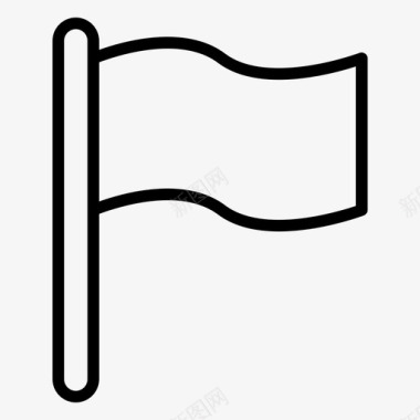 旗帜成就旗杆图标图标