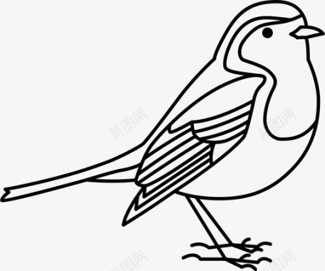 罗宾小鸟英国图标图标