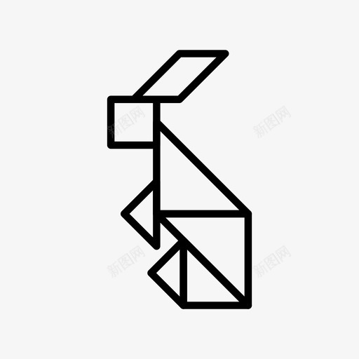 兔子拼图解题图标svg_新图网 https://ixintu.com 三角形 兔子 拼图 正方形 解题 雅致的七巧板