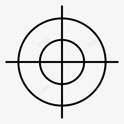 目标十字线点图标svg_新图网 https://ixintu.com 十字 徽章 成就 目标