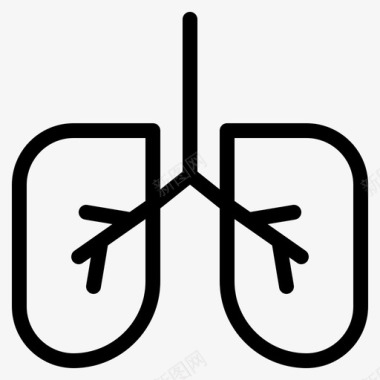 解剖学肺生物学图标图标