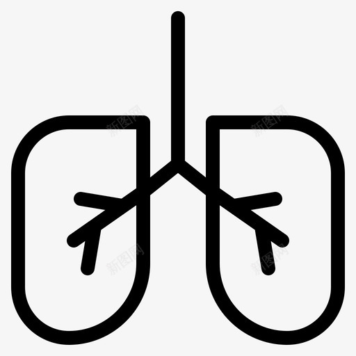 解剖学肺生物学图标svg_新图网 https://ixintu.com 生物学 肺 解剖学