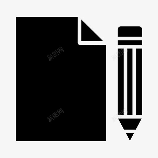 档案教育笔记图标svg_新图网 https://ixintu.com 教育 档案 登记簿 笔记 铅笔