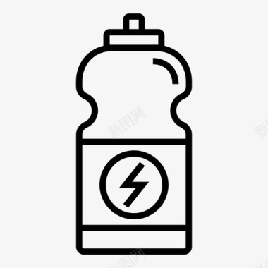 能量增强饮料瓶子水图标图标