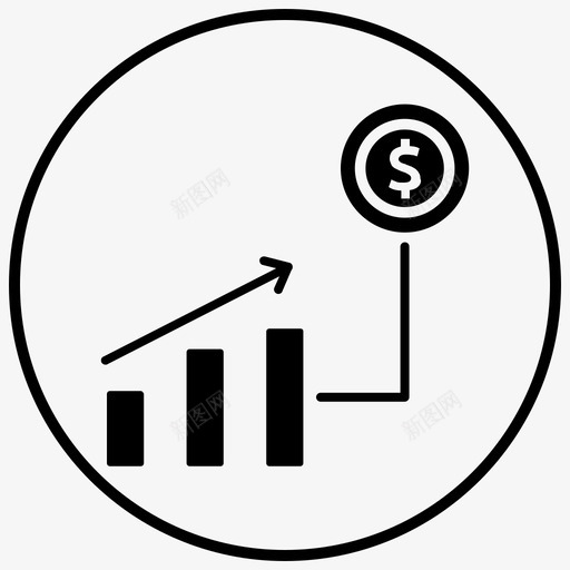 增长条形图图表图标svg_新图网 https://ixintu.com seo4blackfillcircle 图表 增长 条形图 统计 通货膨胀