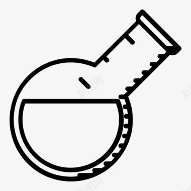 佛罗伦萨烧瓶化学科学图标图标