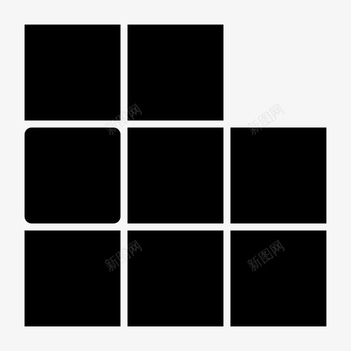 黑色网格13黑色网格139x9图标svg_新图网 https://ixintu.com 3x3 9x9 瓷砖 网格 黑色