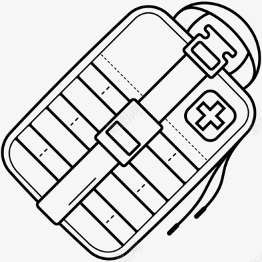 急救箱医疗包救生包图标图标