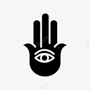 哈姆萨文化邪恶之眼图标图标