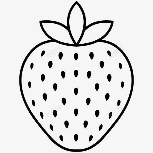 草莓减肥食物图标svg_新图网 https://ixintu.com 健康 减肥 品系 果品 水果 草莓 食物