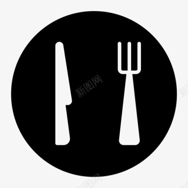 晚餐食物酒店图标图标