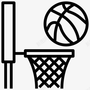 投篮钟球篮筐图标图标