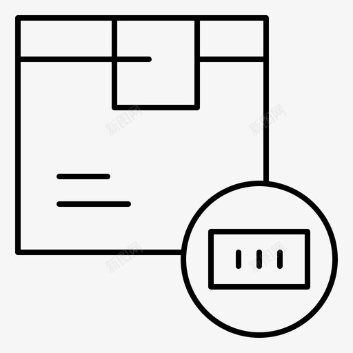 条形码交货装运图标svg_新图网 https://ixintu.com 交货 交货和物流 条形码 装运 车间