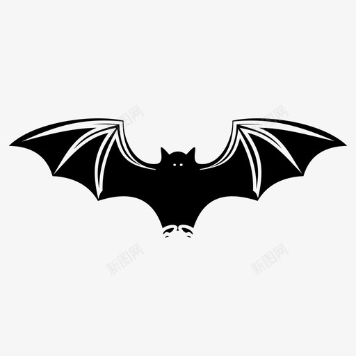 蝙蝠动物苍蝇图标svg_新图网 https://ixintu.com 万圣节 动物 夜行 苍蝇 蝙蝠