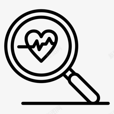 研究心跳心脏图标图标