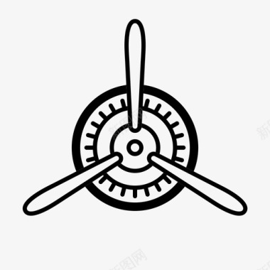 螺旋桨飞机叶轮图标图标