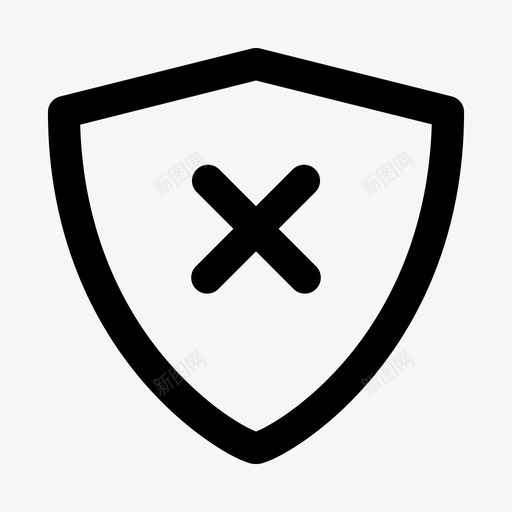 无保护防护接口图标svg_新图网 https://ixintu.com 不安全 保护 安全 屏蔽 接口 防护