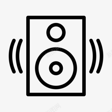扬声器音频电子设备概述图标图标