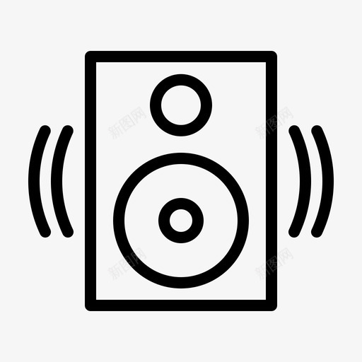 扬声器音频电子设备概述图标svg_新图网 https://ixintu.com 扬声器 概述 电子设备 音频