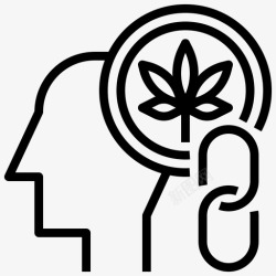 毒瘾成瘾大脑毒瘾图标高清图片