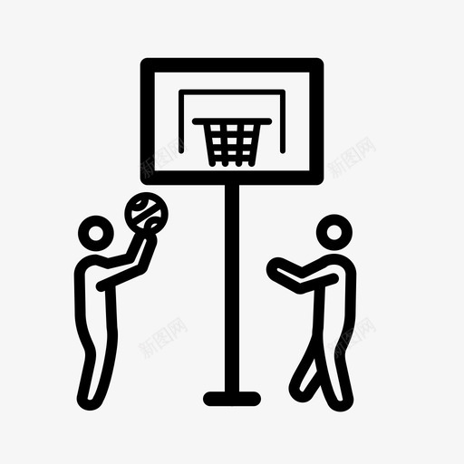 打篮球活动运球图标svg_新图网 https://ixintu.com 活动 球员 篮球 运球