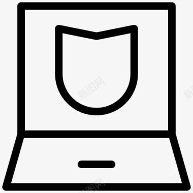 笔记本电脑安全屏蔽图标图标