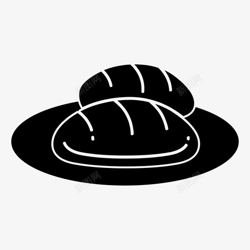 面包法式面包点心图标svg_新图网 https://ixintu.com 法式面包 点心 面包
