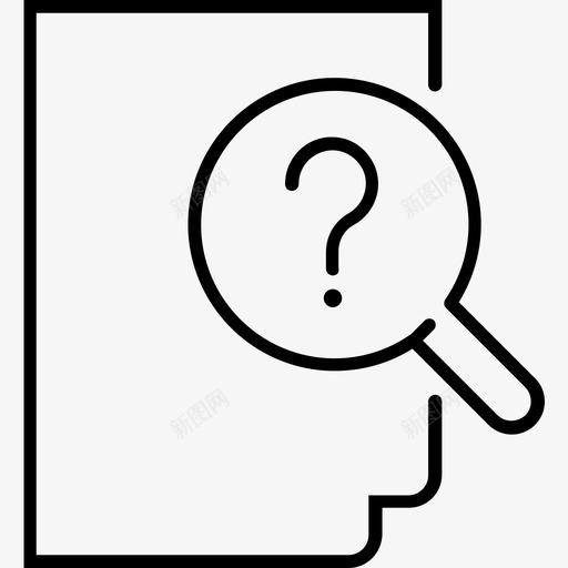 文本考虑数据图标svg_新图网 https://ixintu.com 分析 搜索 放大镜 数据 文本 网络 考虑