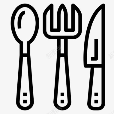 餐具叉刀图标图标