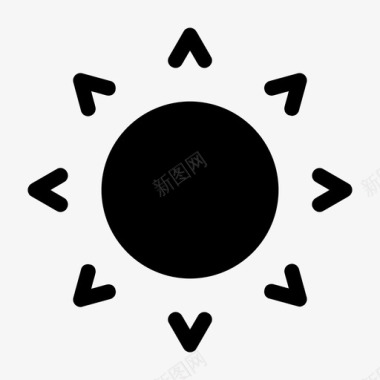 太阳夏天雕文图标图标