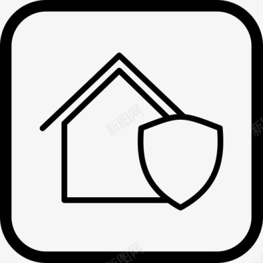 保障房房屋保险房屋保护图标图标