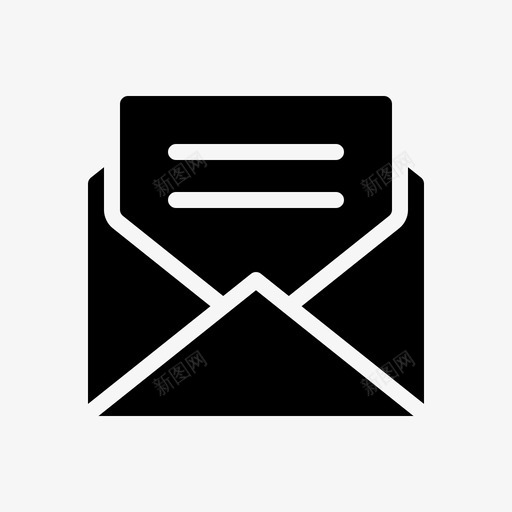 信封打开邮件用户体验图标svg_新图网 https://ixintu.com 信封打开 用户体验 用户界面 用户界面图标 邮件
