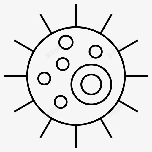 细菌实验室科学图标svg_新图网 https://ixintu.com 医学 实验室 科学 细线 细菌