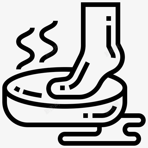 足部浴缸清洁图标svg_新图网 https://ixintu.com spaelementline1 浴缸 清洁 清洗 足疗 足部