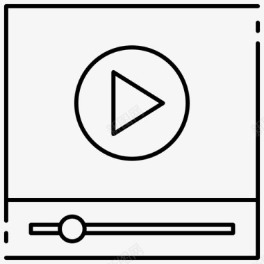 视频播放器接口媒体图标图标
