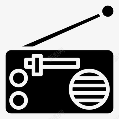收音机卡带盒式磁带图标图标
