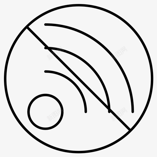 wifi不工作禁止图标svg_新图网 https://ixintu.com wifi 工作 常规 禁止 线路 网络 设置 通信