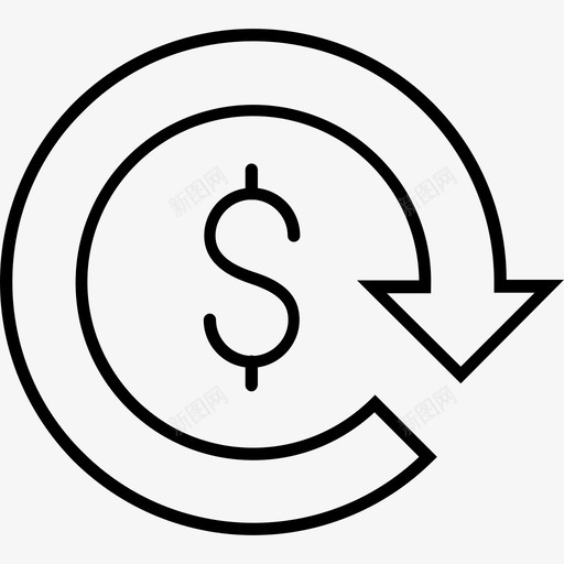 回收美元投资图标svg_新图网 https://ixintu.com 回收 投资 美元