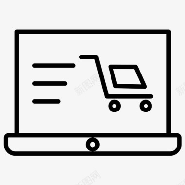 在线笔记本电脑在线购物图标图标