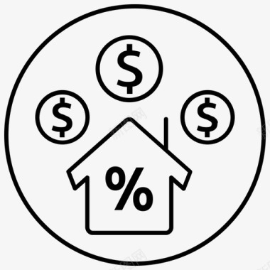 买房房贷利息图标图标