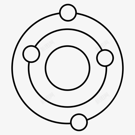 太阳系行星太空图标svg_新图网 https://ixintu.com 医学 太空 太阳 太阳系 细线 行星